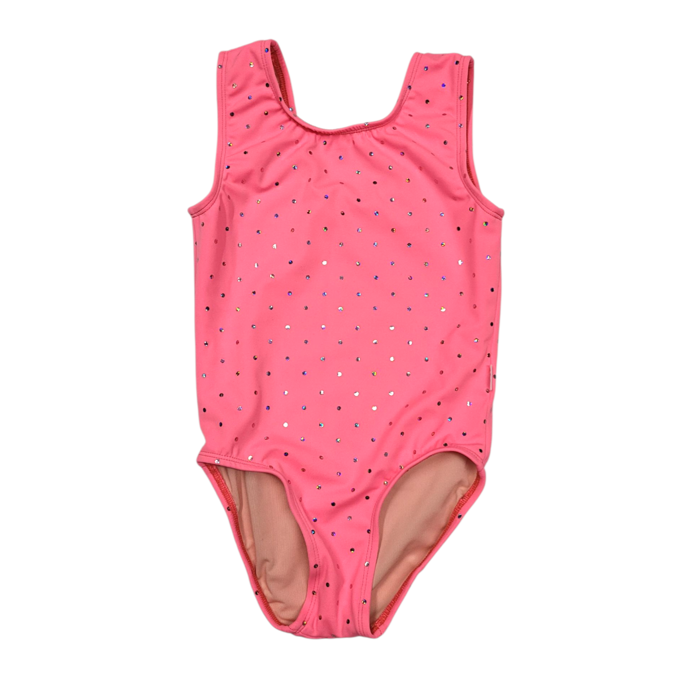 Leotard in Coral Dot