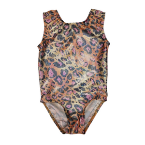 Leotard in Shimmer Leopard