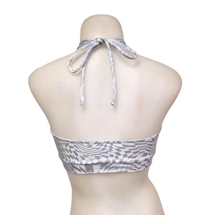 Halter Top in Light Blue Swirl