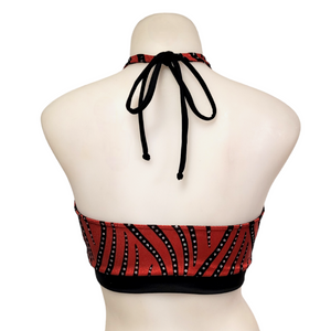 Halter Top in Red Velvet Swirl