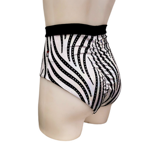 Sky High Sexy Short in White Velvet Swirl