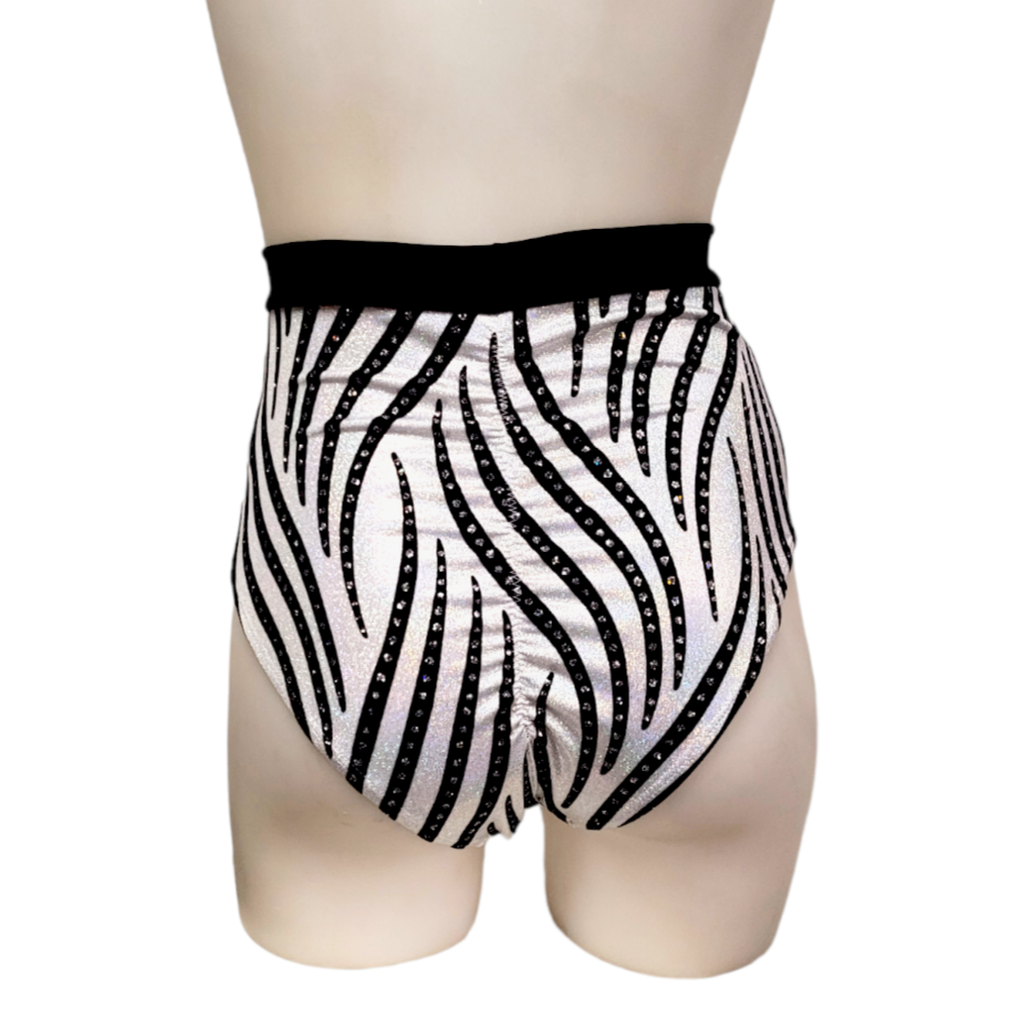 Sky High Sexy Short in White Velvet Swirl
