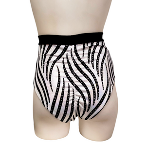 Sky High Sexy Short in White Velvet Swirl