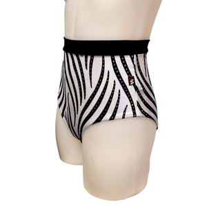 Sky High Sexy Short in White Velvet Swirl