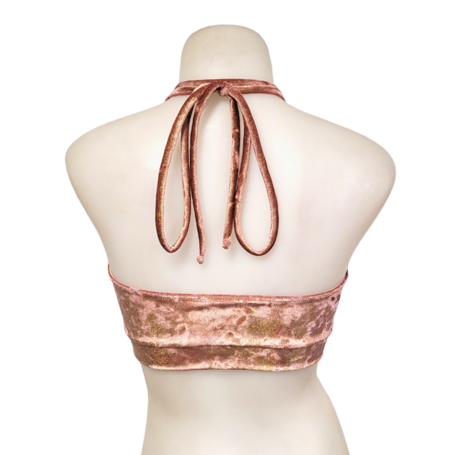 Layla Top in Rose Gold Velvet