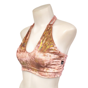 Layla Top in Rose Gold Velvet