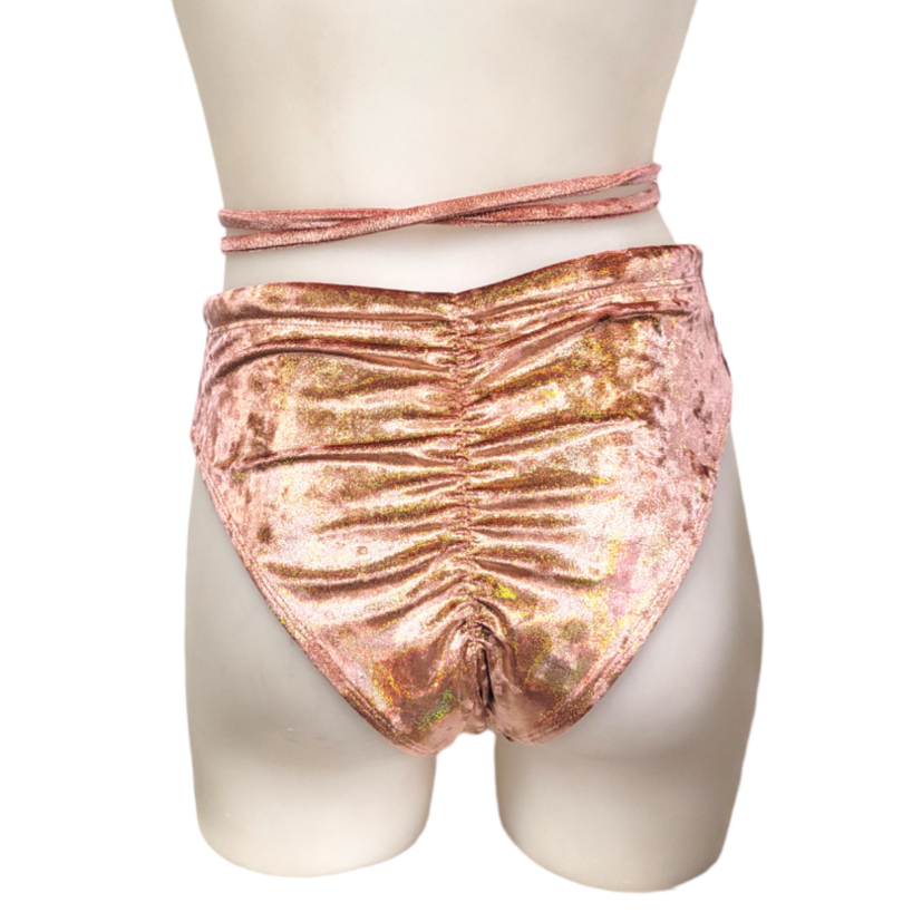 Layla Short in Rose Gold Velvet