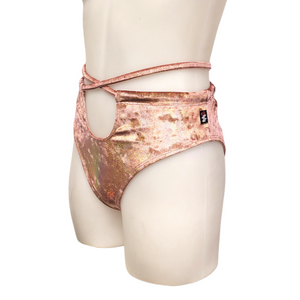 Layla Short in Rose Gold Velvet