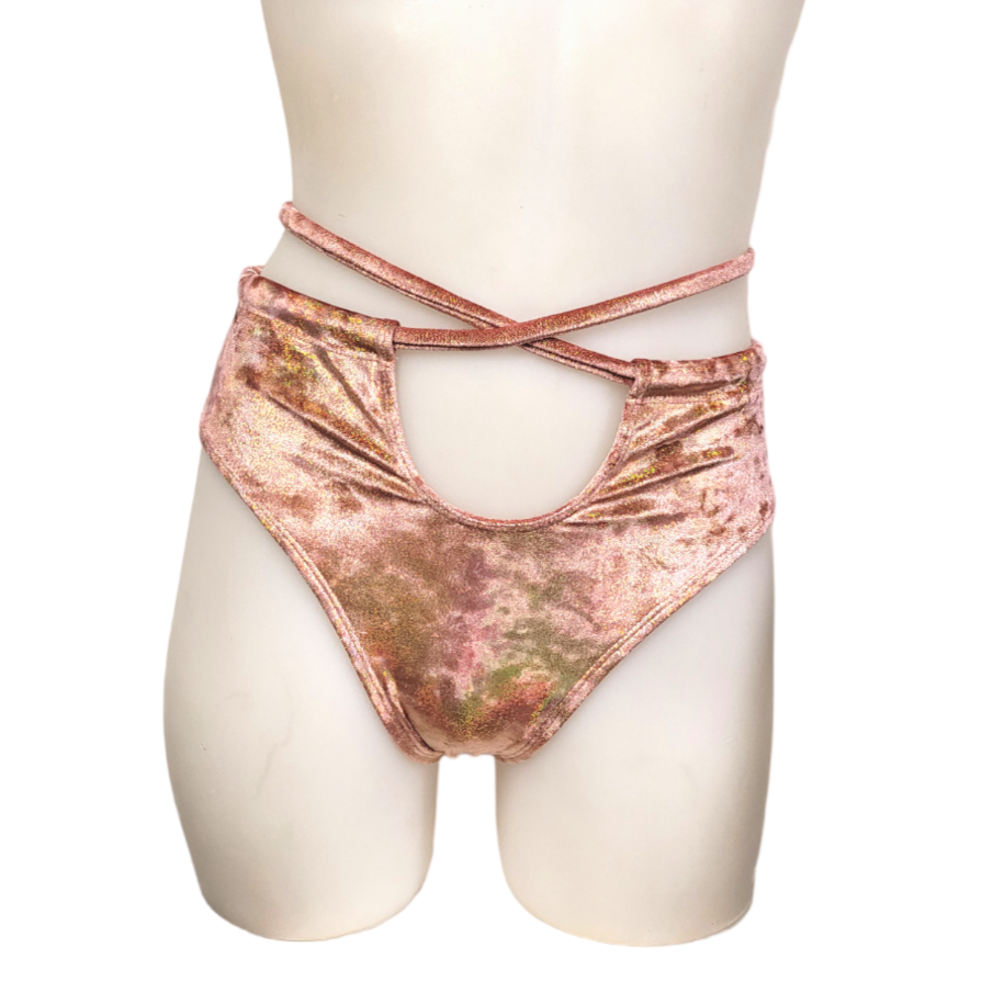 Layla Short in Rose Gold Velvet