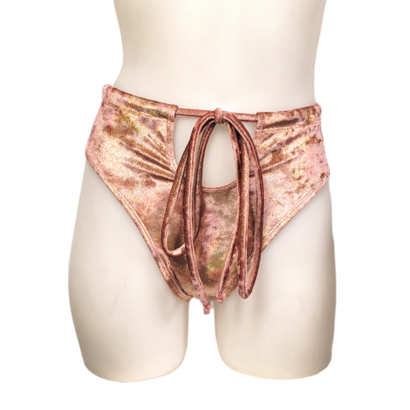 Layla Short in Rose Gold Velvet