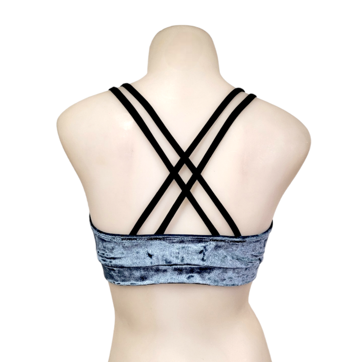 Monique Top in Storm Crushed Velvet
