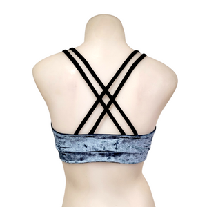 Monique Top in Storm Crushed Velvet