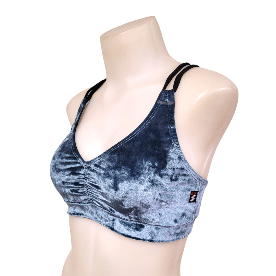 Monique Top in Storm Crushed Velvet