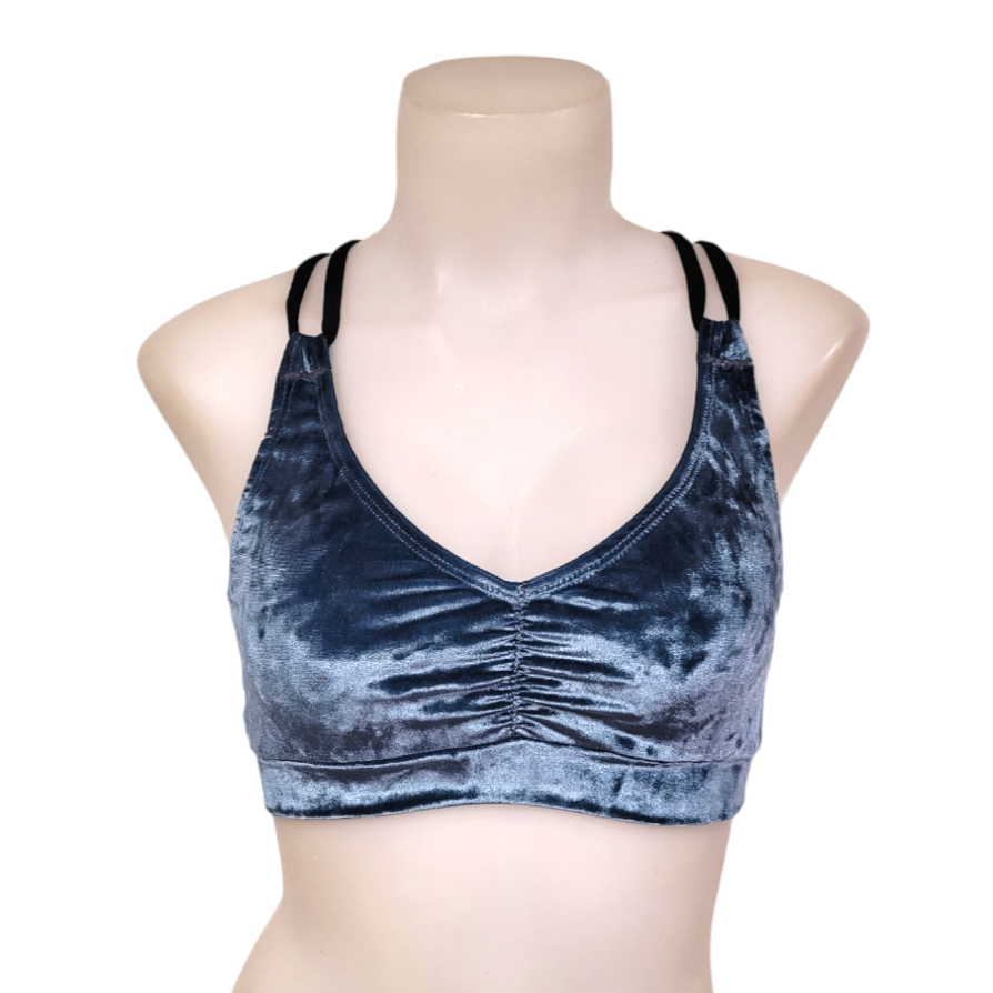Monique Top in Storm Crushed Velvet
