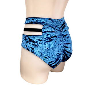 Monroe Short in Turquoise Crushed Velvet