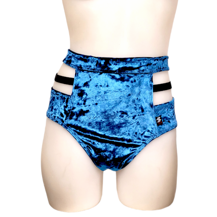 Monroe Short in Turquoise Crushed Velvet