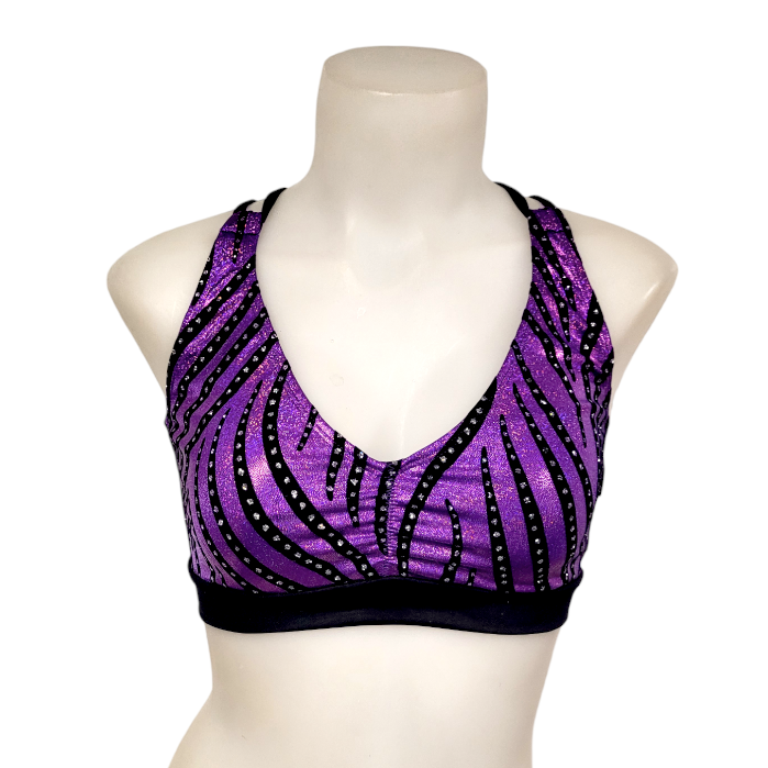 Monique Top in Purple Velvet Swirl