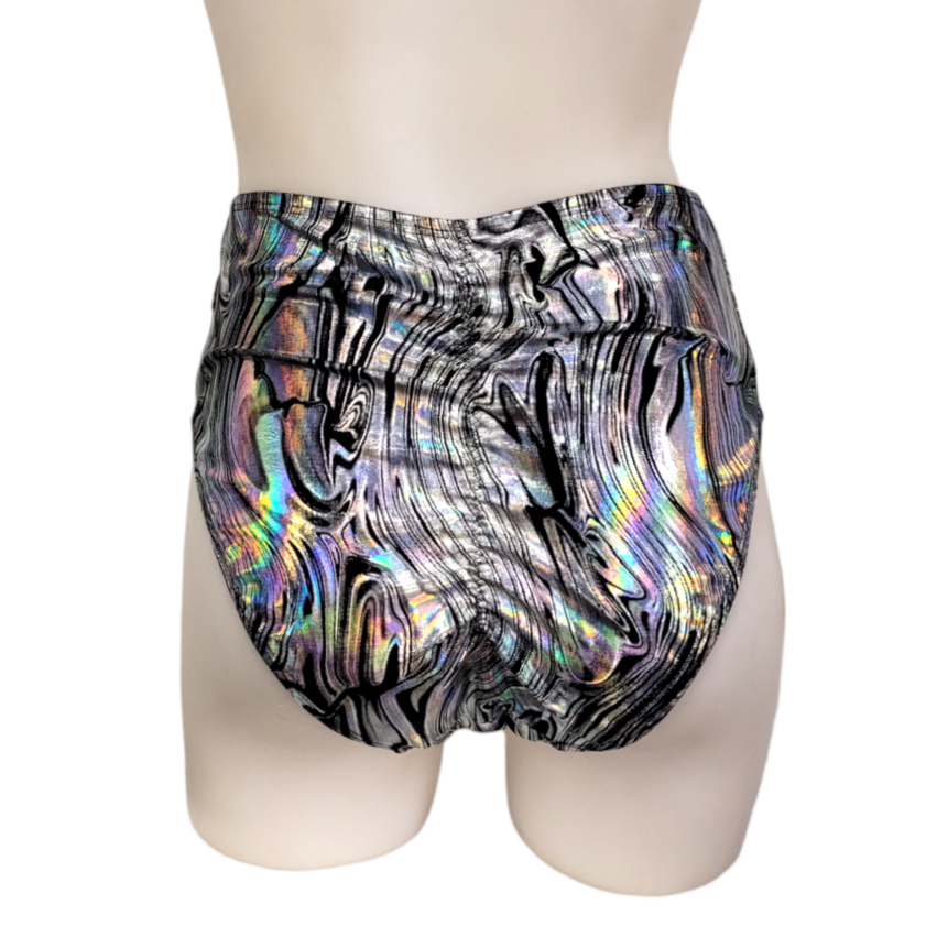 High Waisted Sexy Short in Oil Slick