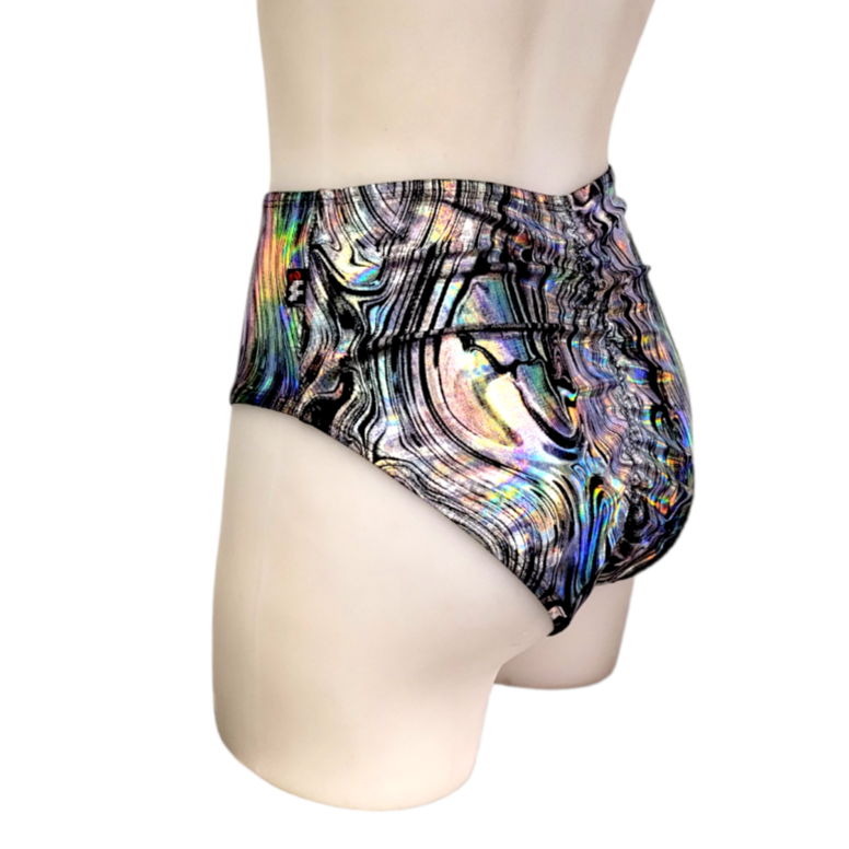 High Waisted Sexy Short in Oil Slick