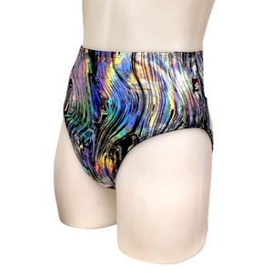 High Waisted Sexy Short in Oil Slick
