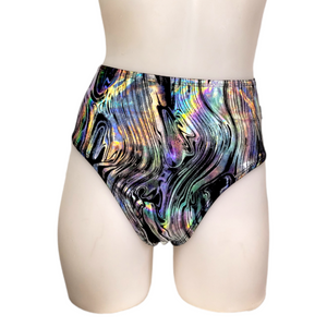 High Waisted Sexy Short in Oil Slick