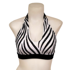 Layla Top in White Velvet Swirl