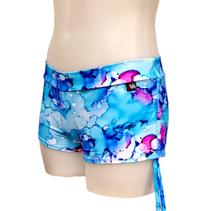 Side Tie/Scrunch Short in Bubbles