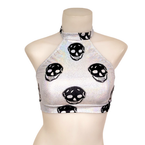 Halter Top in Disco Skull