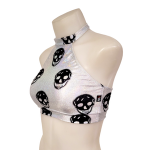 Halter Top in Disco Skull