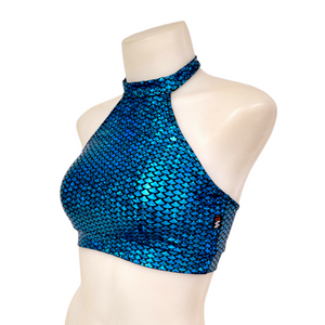 Halter Top in Turquoise Mermaid