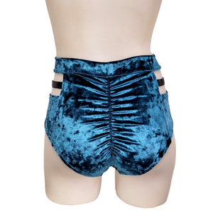 Monroe Short in Ocean Crushed Velvet