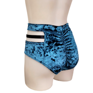 Monroe Short in Ocean Crushed Velvet