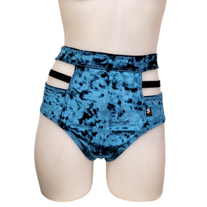 Monroe Short in Ocean Crushed Velvet