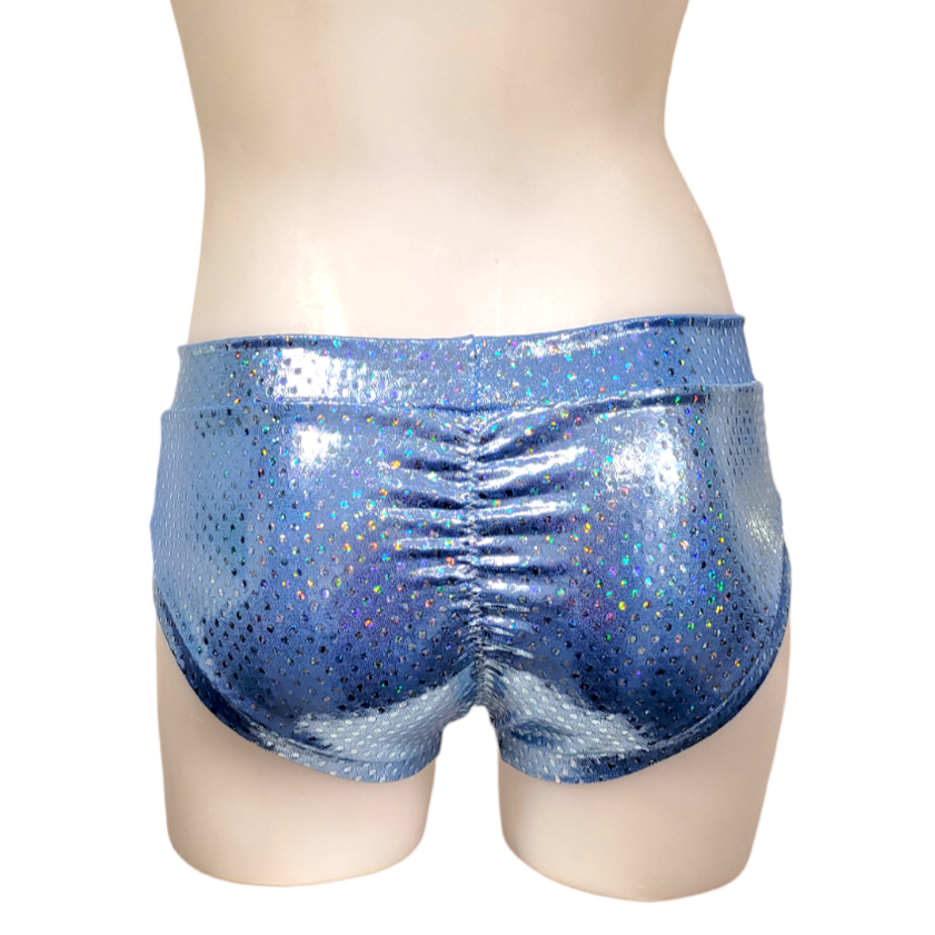 Classic Booty Short in Blue Shimmer Dot
