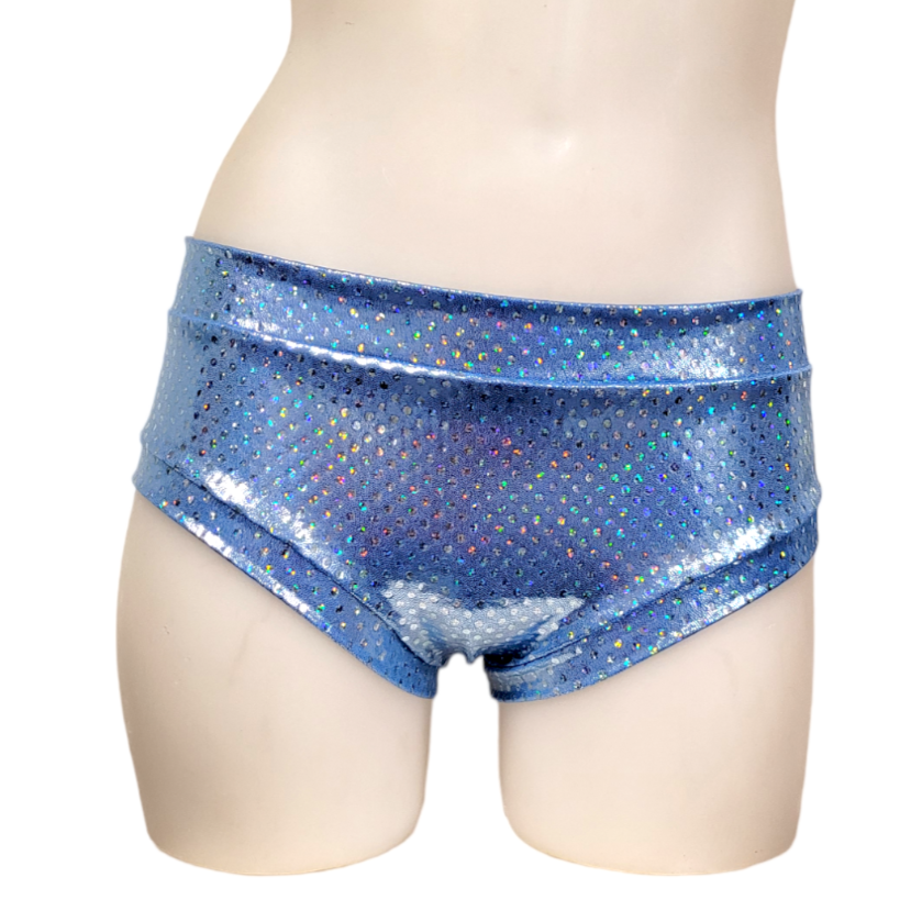 Classic Booty Short in Blue Shimmer Dot