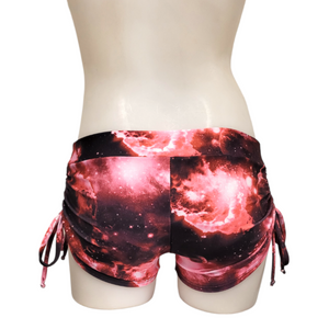 Side Tie/Scrunch Short in Pink Galaxy