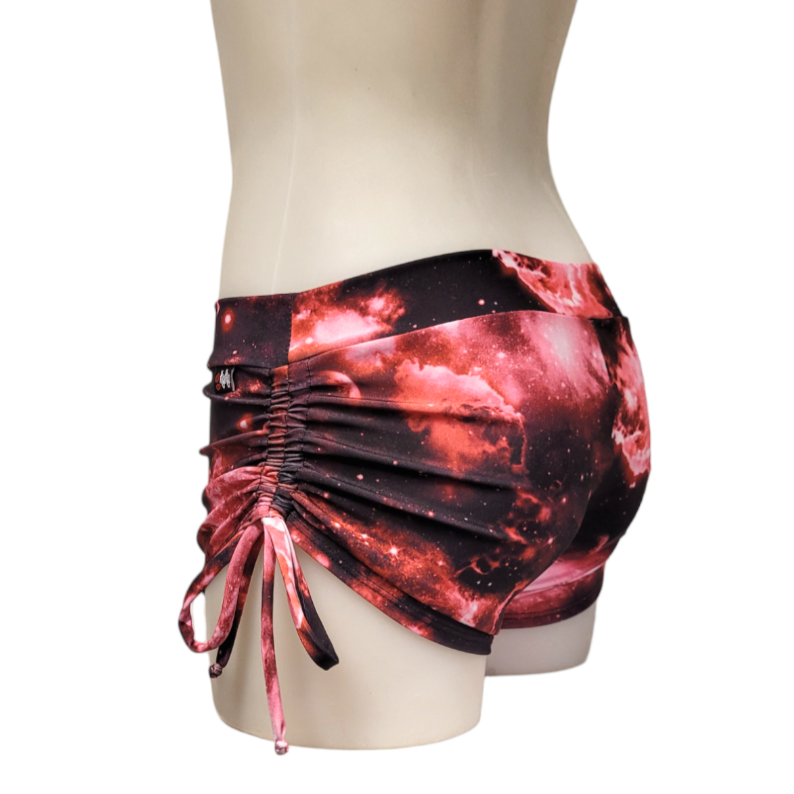 Side Tie/Scrunch Short in Pink Galaxy