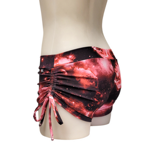 Side Tie/Scrunch Short in Pink Galaxy