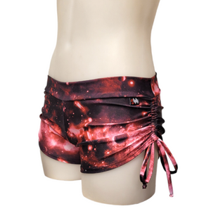 Side Tie/Scrunch Short in Pink Galaxy
