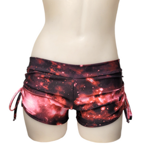 Side Tie/Scrunch Short in Pink Galaxy