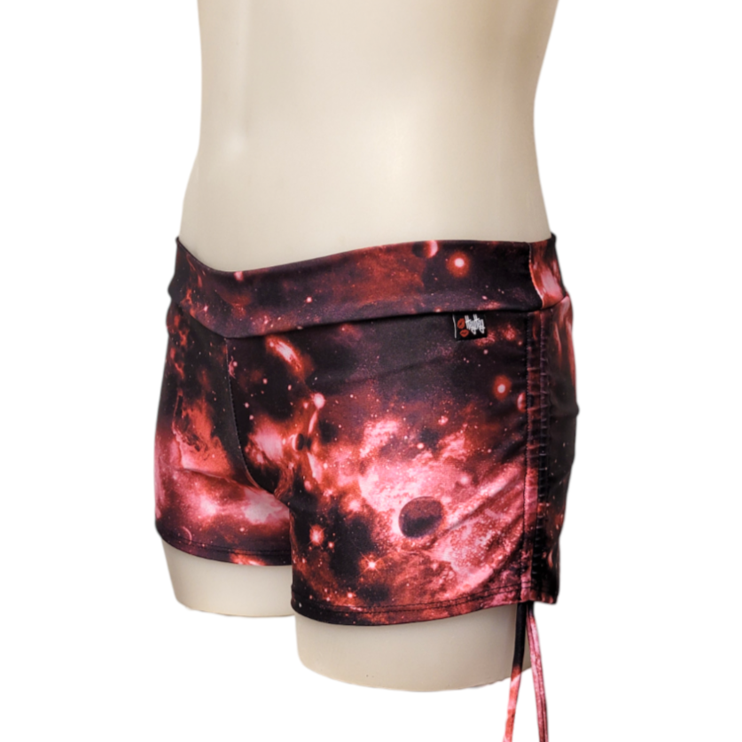 Side Tie/Scrunch Short in Pink Galaxy