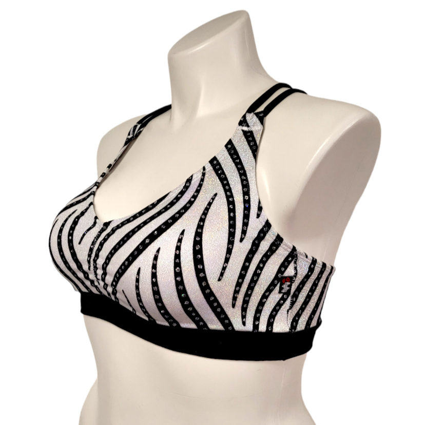 Monique Top in White Velvet Swirl