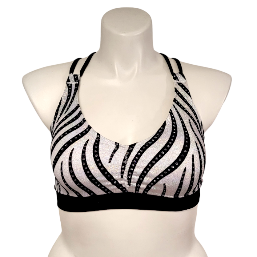Monique Top in White Velvet Swirl