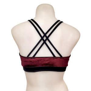 Monique Top in Burgundy Velvet