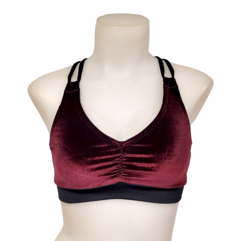 Monique Top in Burgundy Velvet