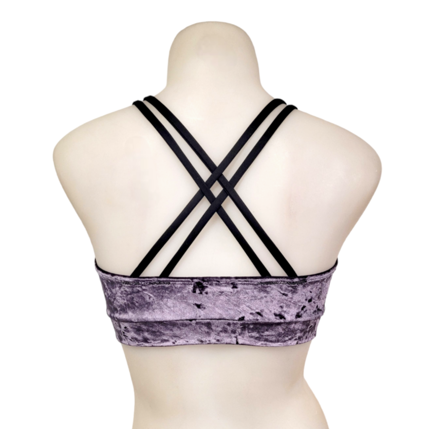 Monique Top in Plum Crushed Velvet