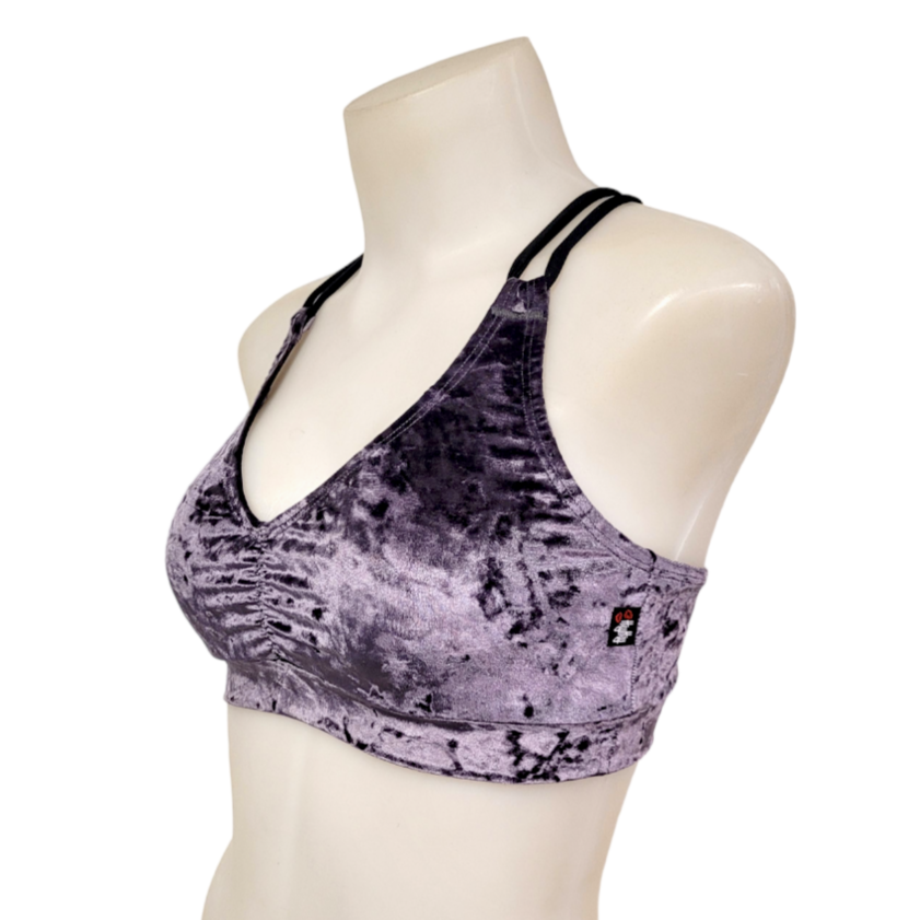 Monique Top in Plum Crushed Velvet