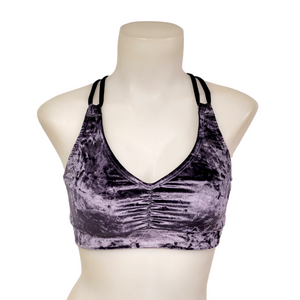 Monique Top in Plum Crushed Velvet