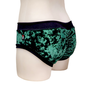 Classic Booty Short in Forest Green Velvet