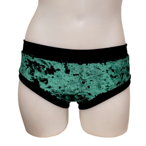 Classic Booty Short in Forest Green Velvet